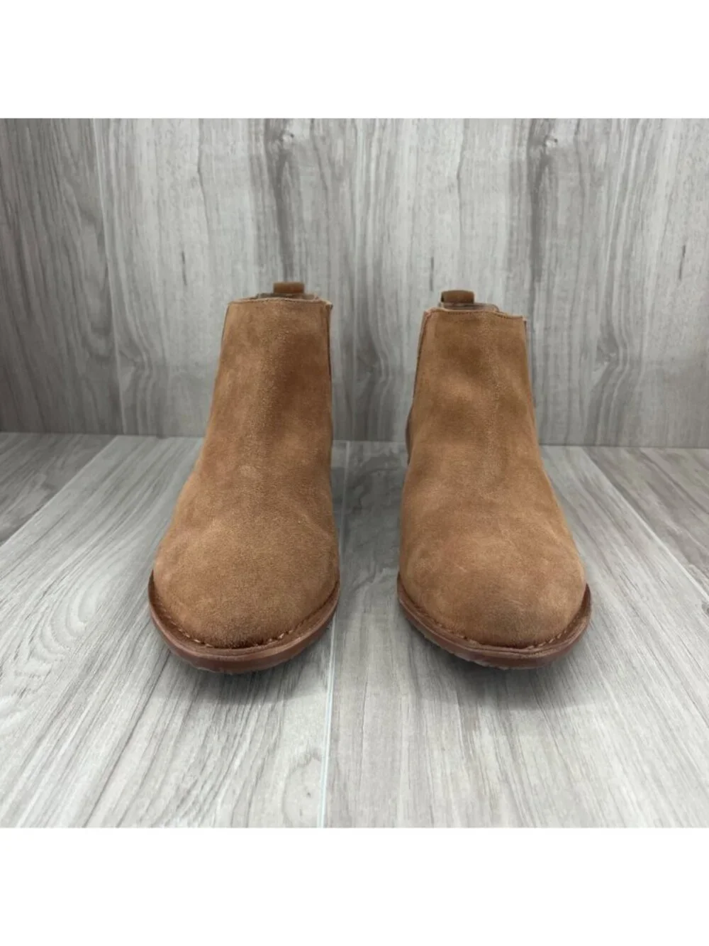 Seychelles Ankle Boots Womens 10 Brown Suede Slip On Chelsea Booties